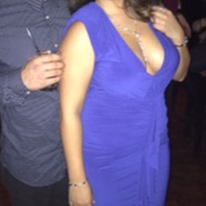 Hot Miami Styles Royal Blue Open Back Dress